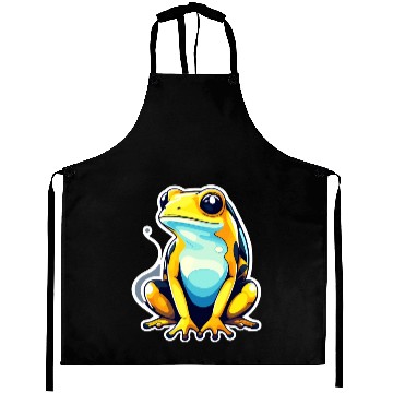 Discover Golden Poison Frog Illustration Aprons