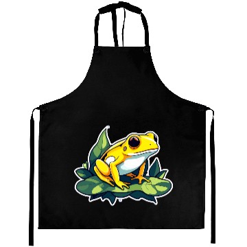 Discover Golden Poison Frog Illustration Aprons