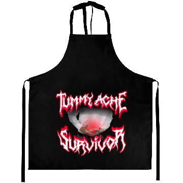 Discover Tummy Ache Survivor Metal Design Aprons