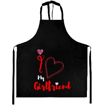 Discover I love my girlfriend Aprons