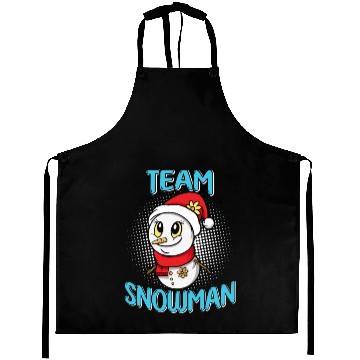 Discover Winter Time Team Snowman Snowmen Snow Lover Aprons