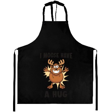 Discover I Moose Have A Hug Funny Elk Moose Aprons