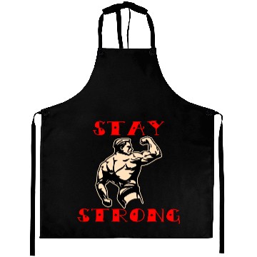 Discover Stay Strong Him Her ©WhiteTigerLLC.Com LIKE US Aprons