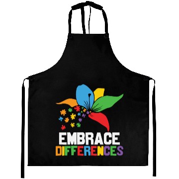 Discover Embrace Differences Autism Flower 2 Aprons