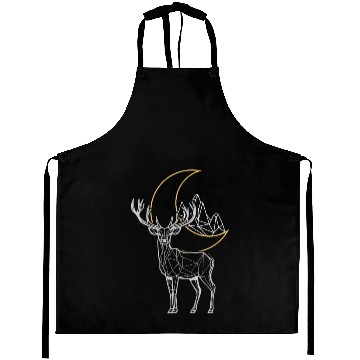 Discover Moon Luna Mona Polygon Deer Aprons