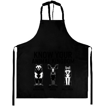 Discover Jungle Aprons, Know Your Animal Kingdom Bear Moose