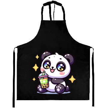 Discover Panda Bubble Tea Boba Kawaii Aprons