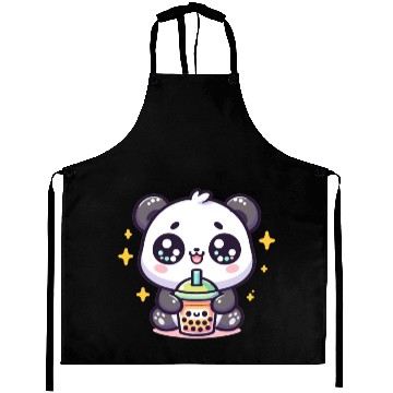 Discover Panda Bubble Tea Boba Kawaii Aprons