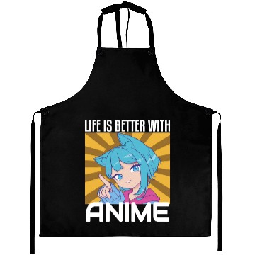 Discover Life is Better With Anime Funny Anime Loverssurpri Aprons