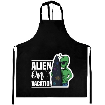 Discover Alien Surf Vacation Beach, Summer Sun Sea Surfers Aprons