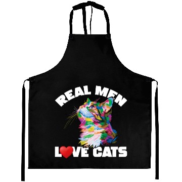 Discover Real Men Love Cats Aprons
