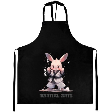 Discover Funny Martial Arts Bunny Rabbit MMA Kawaii Aprons