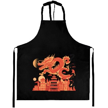 Discover Year Of The Dragon Aprons | chinese lanterns
