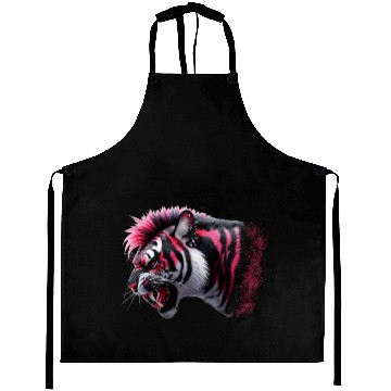 Discover Tiger pink punk Aprons