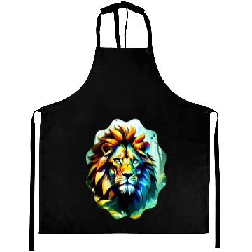 Discover Lion Abstract Art Aprons