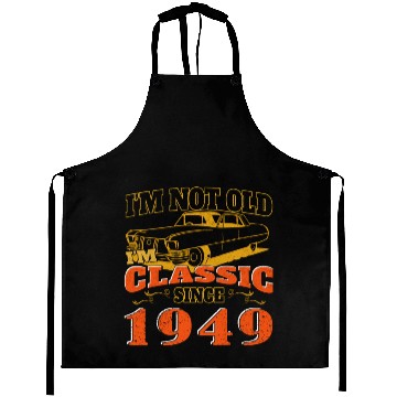 Discover Oldtimer 1949 vintage birthday present Aprons