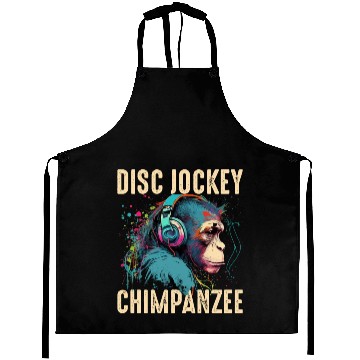 Discover Disc Jockey Chimpanzee Aprons