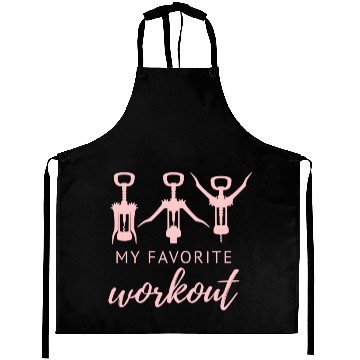 Discover My Favorite Workout Wine Opener Exercise Quote Aprons