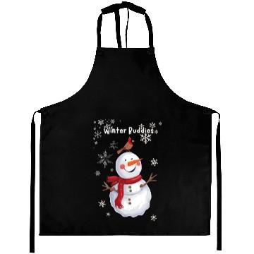 Discover Winter Buddies snowman and bird Aprons