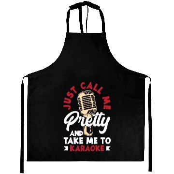 Discover Funny Karaoke Singer Singing Musician Karaoke Gift Aprons