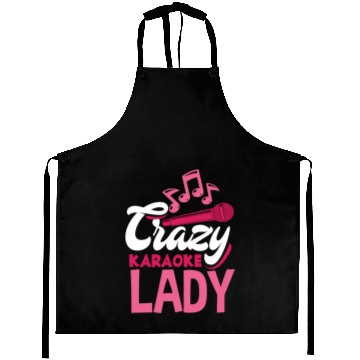 Discover Funny Karaoke Singer Singing Musician Karaoke Gift Aprons