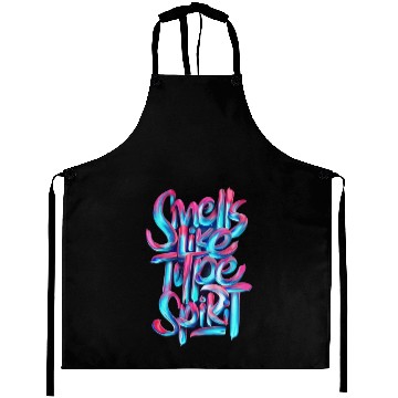 Discover Vibrant Neon Smile Typography Aprons