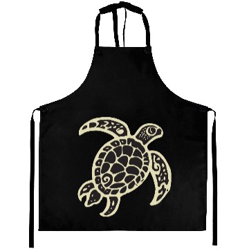 Discover Sea Turtle Design 2 Color Vector Aprons