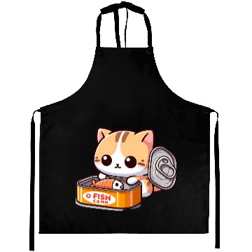 Discover Cat opens fish can Aprons