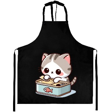 Discover Cat opens fish can Aprons