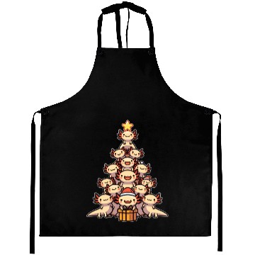 Discover Axolotl Christmas Tree Merry Christmas Aprons