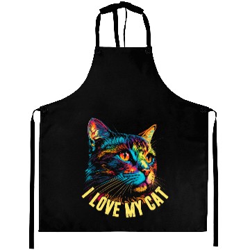Discover I Love My Cat Aprons
