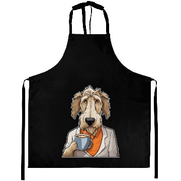 Discover Coffee Irish Wolfhound Dog Aprons