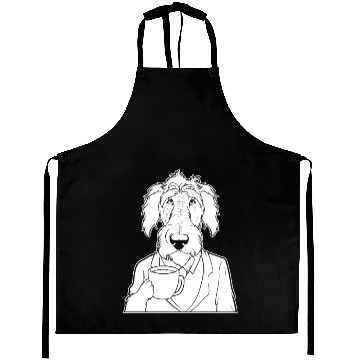 Discover Coffee Irish Wolfhound Dog Aprons