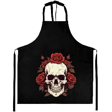 Discover Skull rose aesthetic grunge roses goth gift Aprons