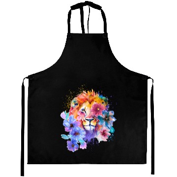 Discover Colorful Lion Painting Aprons