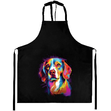 Discover Watercolor Colorful Beagle Aprons