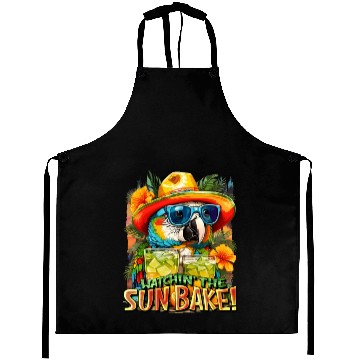 Discover Watching The Sun Bake Sunbaking Tropical Parrot Aprons