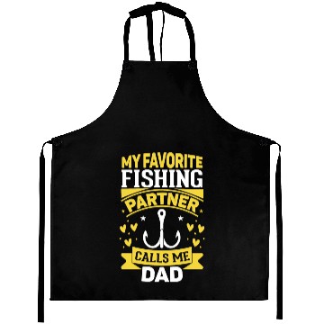 Discover My Favorite Fishing Partner Calls Me Dad Aprons