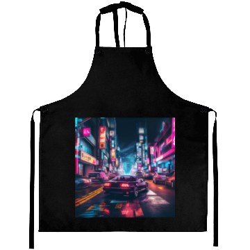 Discover Vaporwave Tokyo Aprons