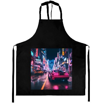 Discover Vaporwave Tokyo Aprons
