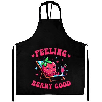 Discover Feeling Berry Good Funny strawberry Aprons