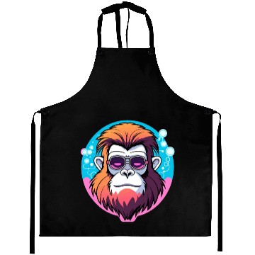 Discover Ape Monkey Illustration Aprons