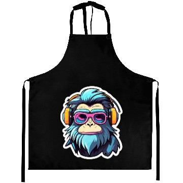 Discover Ape Monkey Illustration Aprons