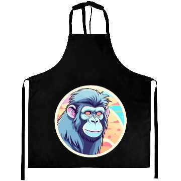 Discover Ape Monkey Illustration Aprons