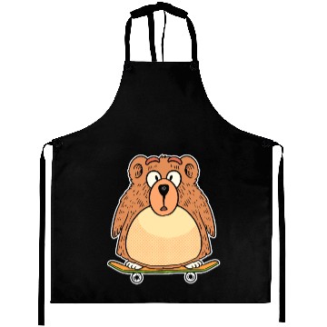 Discover Skater Bear Skateboard Enthusiast Gift Aprons