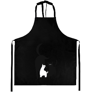 Discover Pet Elegance in Monochrome Aprons