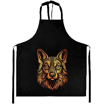 Discover German Shepherd Funny Dog Street Art Comic Pet Aprons