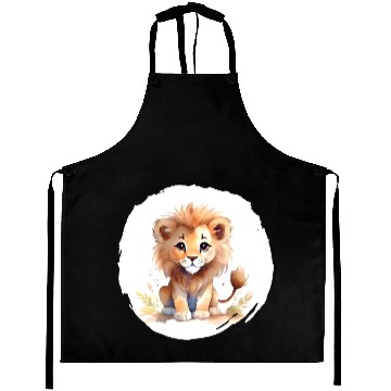 Discover Watercolor Lion Aprons
