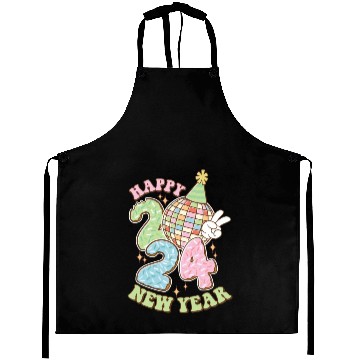 Discover Happy New Year 2024 disco ball party Aprons