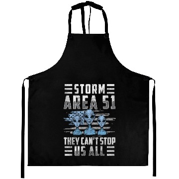 Discover Aliens Area 51 Alien Astronaut Aprons